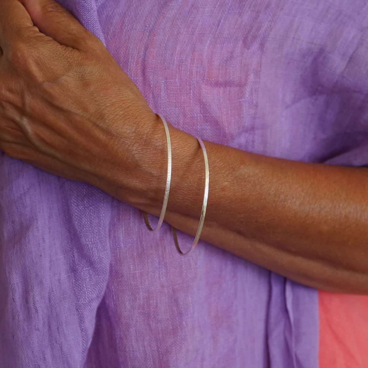 Hammered Micro Bangles