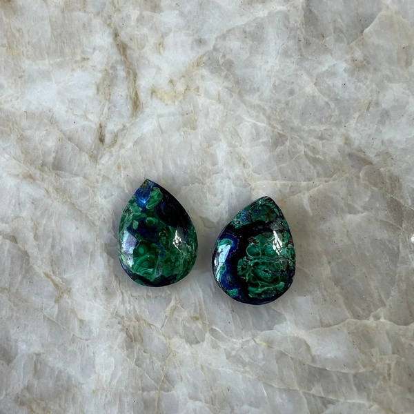 Bespoke Azurite-Malachite Earrings for Tonie -Final Payment