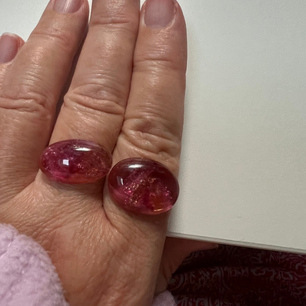 Bespoke Pink Tourmaline Ring in Gold for Penelope -Final Payment