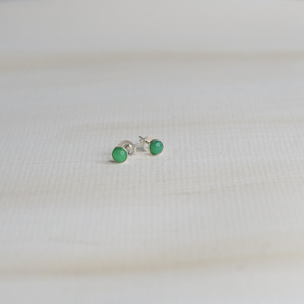 Chrysoprase Stud Earrings